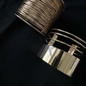 Gold Wire Cuff Bracelets